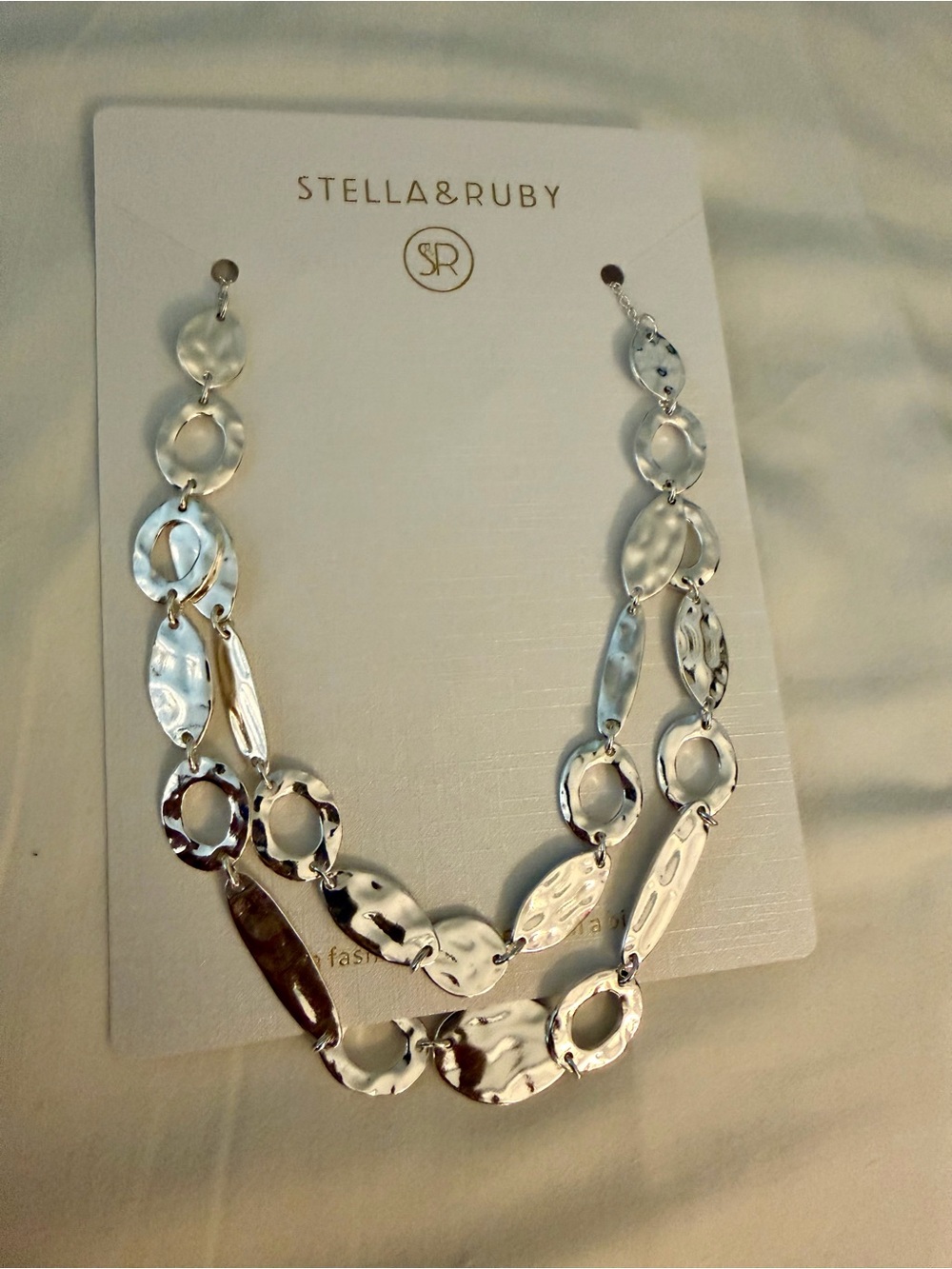 Stella & Ruby Supreme Textured Linked Necklace NEW